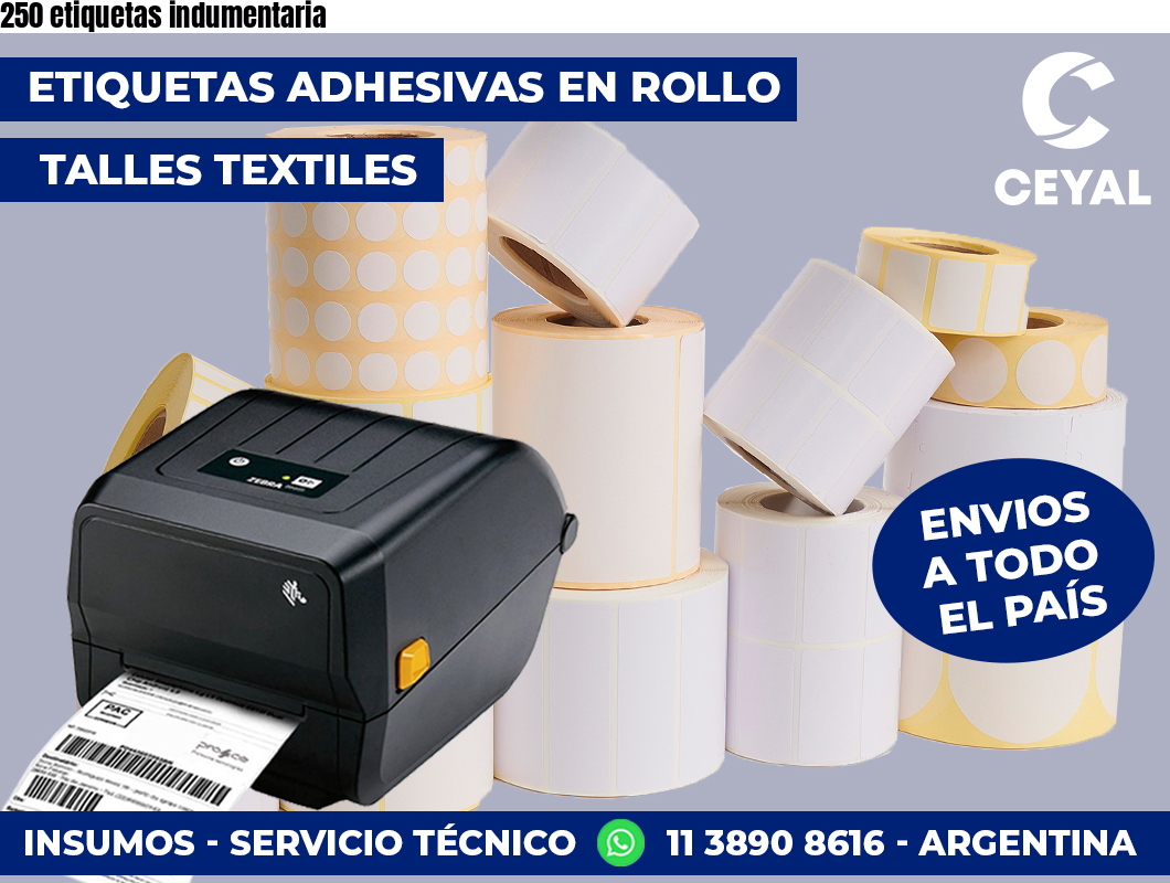250 etiquetas indumentaria