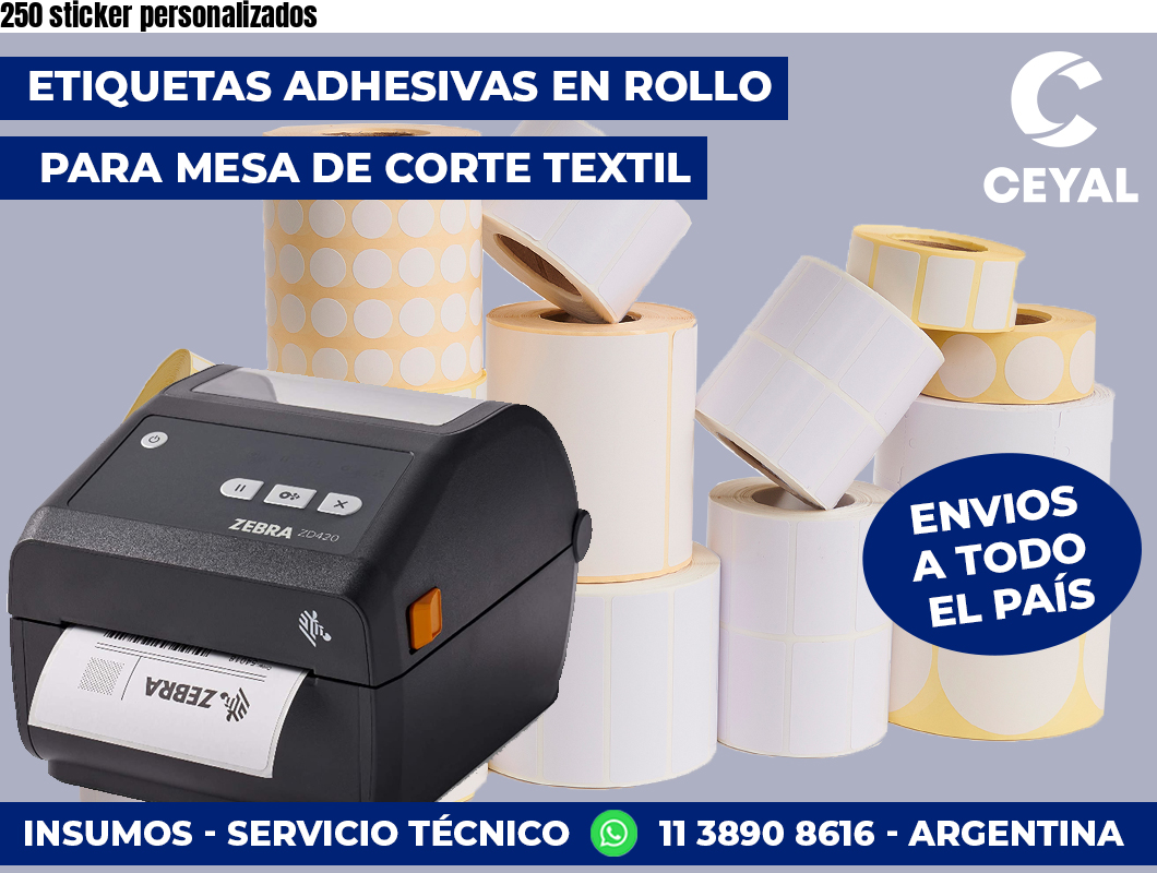 250 sticker personalizados