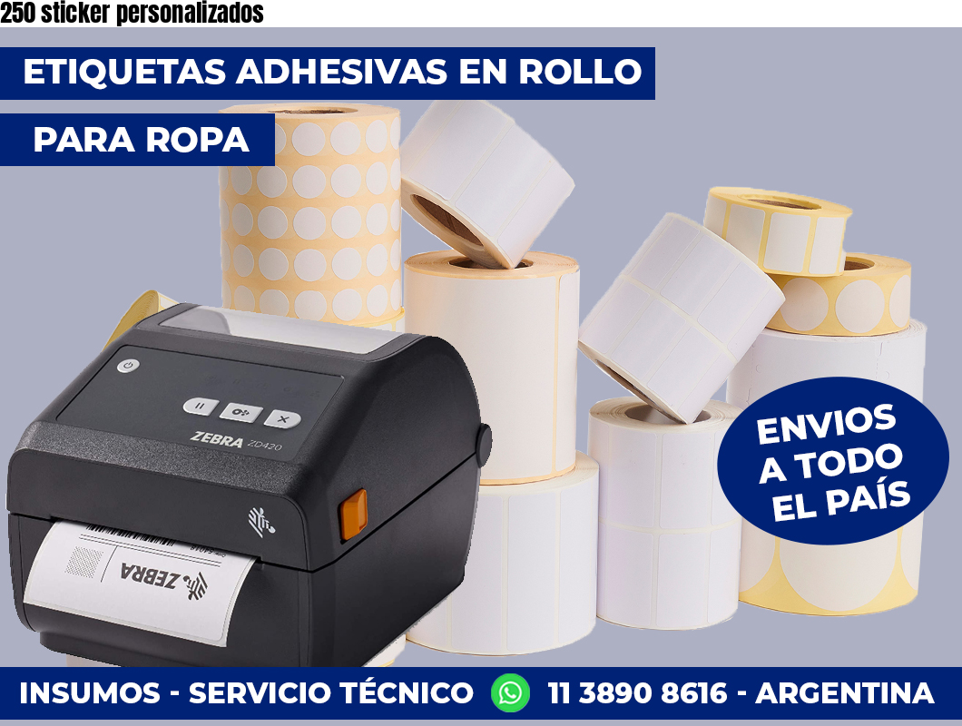 250 sticker personalizados 