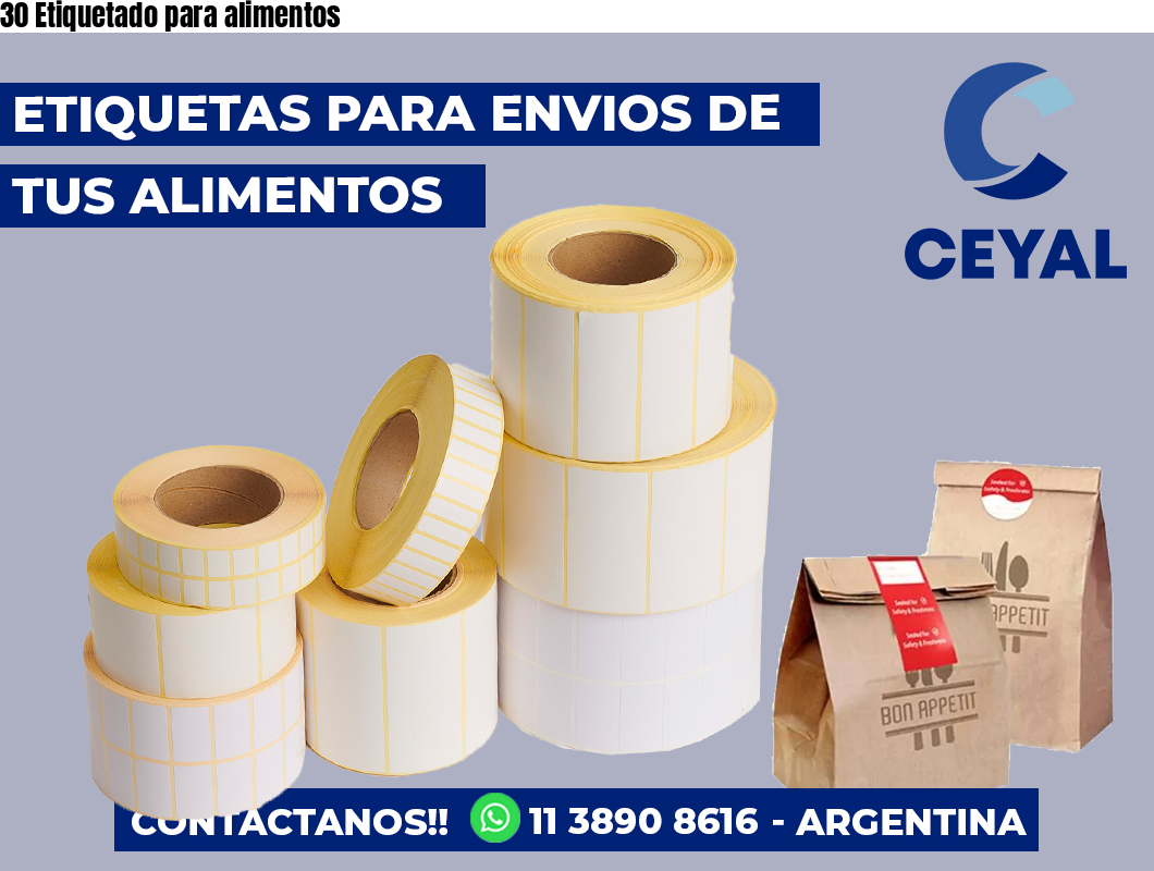 30 Etiquetado para alimentos