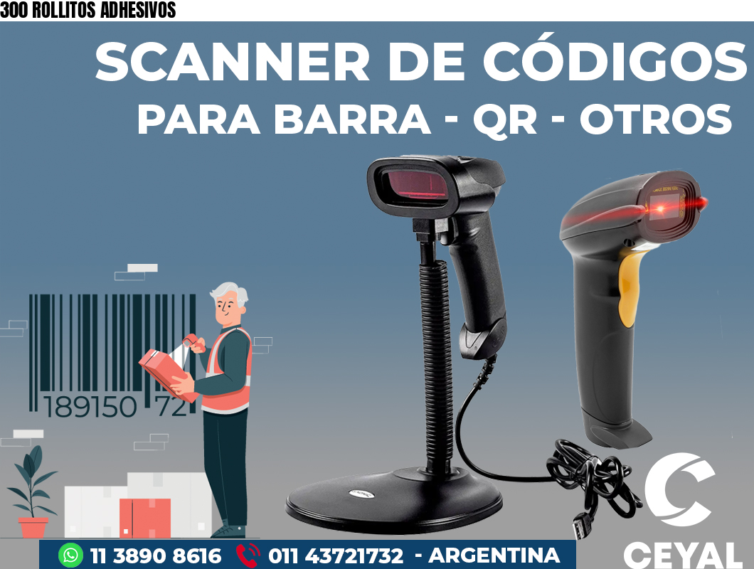 300 ROLLITOS ADHESIVOS