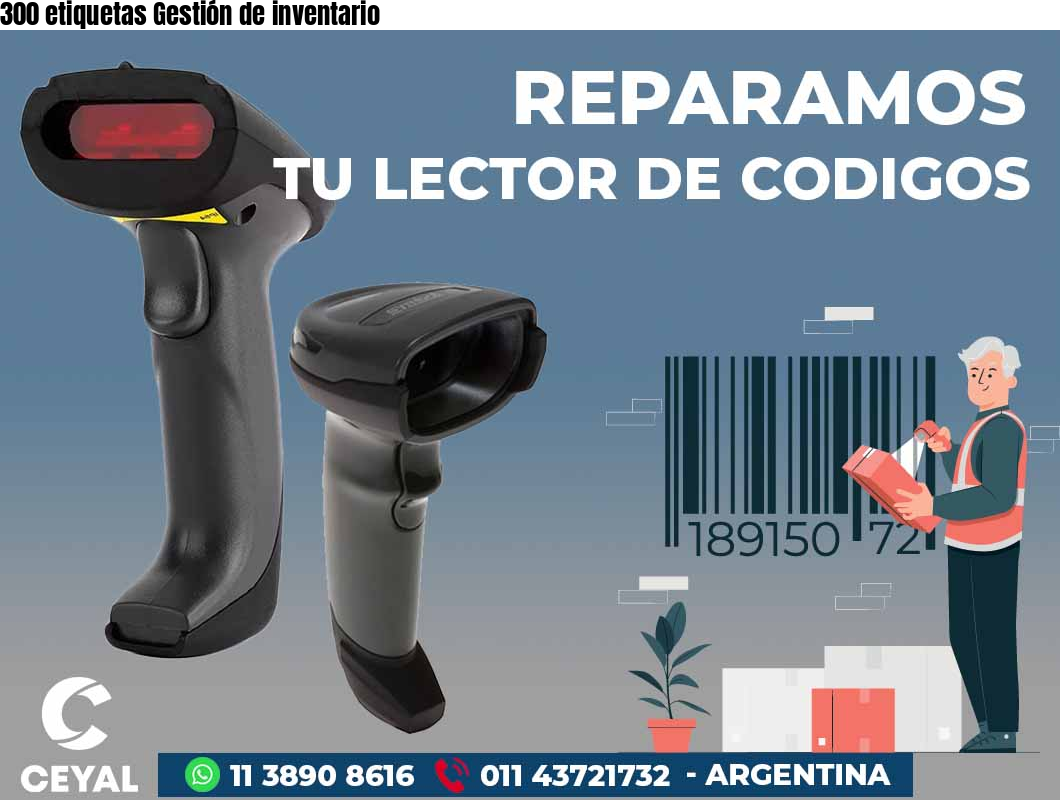 300 etiquetas Gestión de inventario