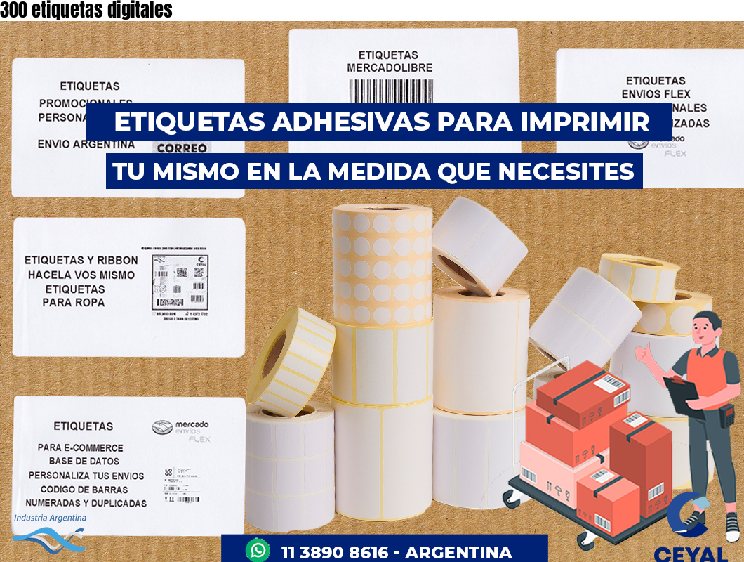 300 etiquetas digitales