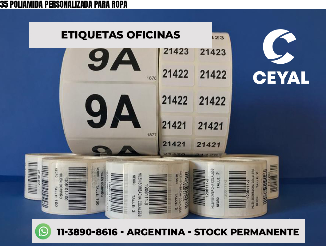 35 POLIAMIDA PERSONALIZADA PARA ROPA