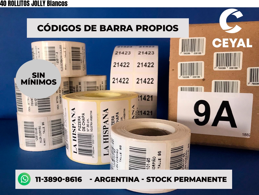 40 ROLLITOS JOLLY Blancos