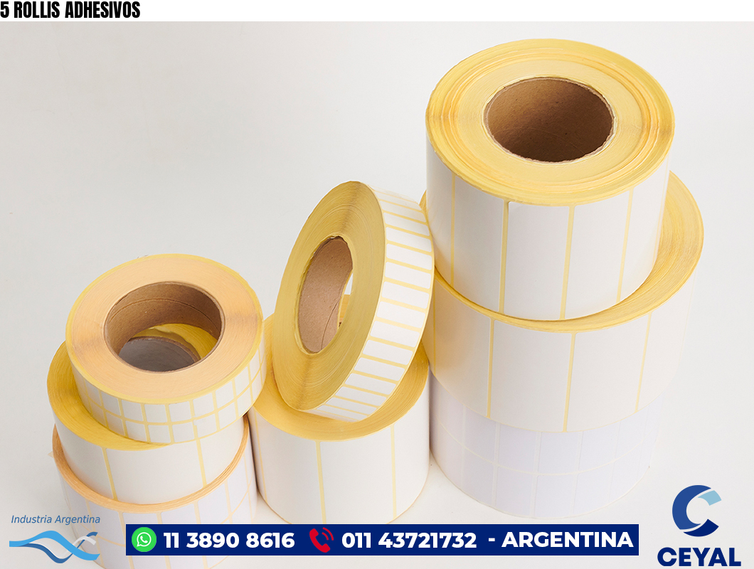 5 ROLLIS ADHESIVOS