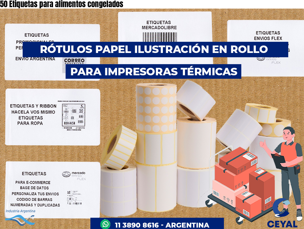 50 Etiquetas para alimentos congelados