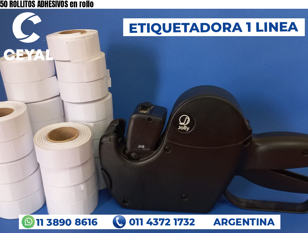 50 ROLLITOS ADHESIVOS en rollo