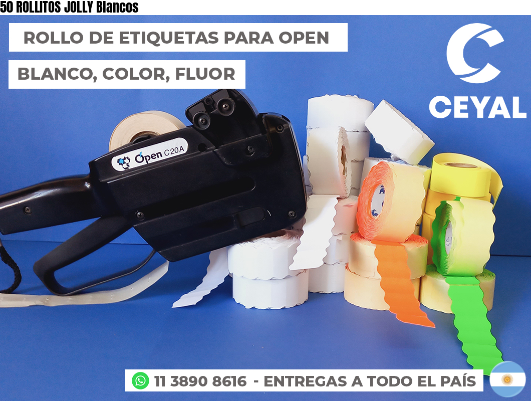 50 ROLLITOS JOLLY Blancos