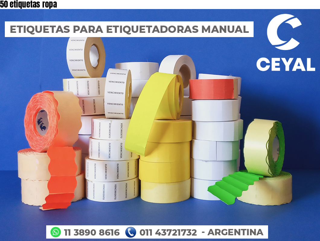 50 etiquetas ropa