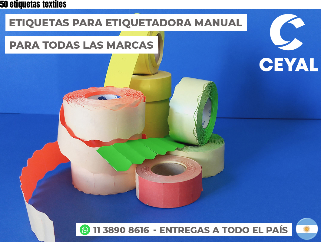 50 etiquetas textiles