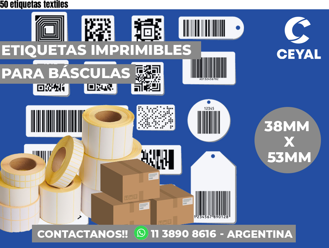 50 etiquetas textiles