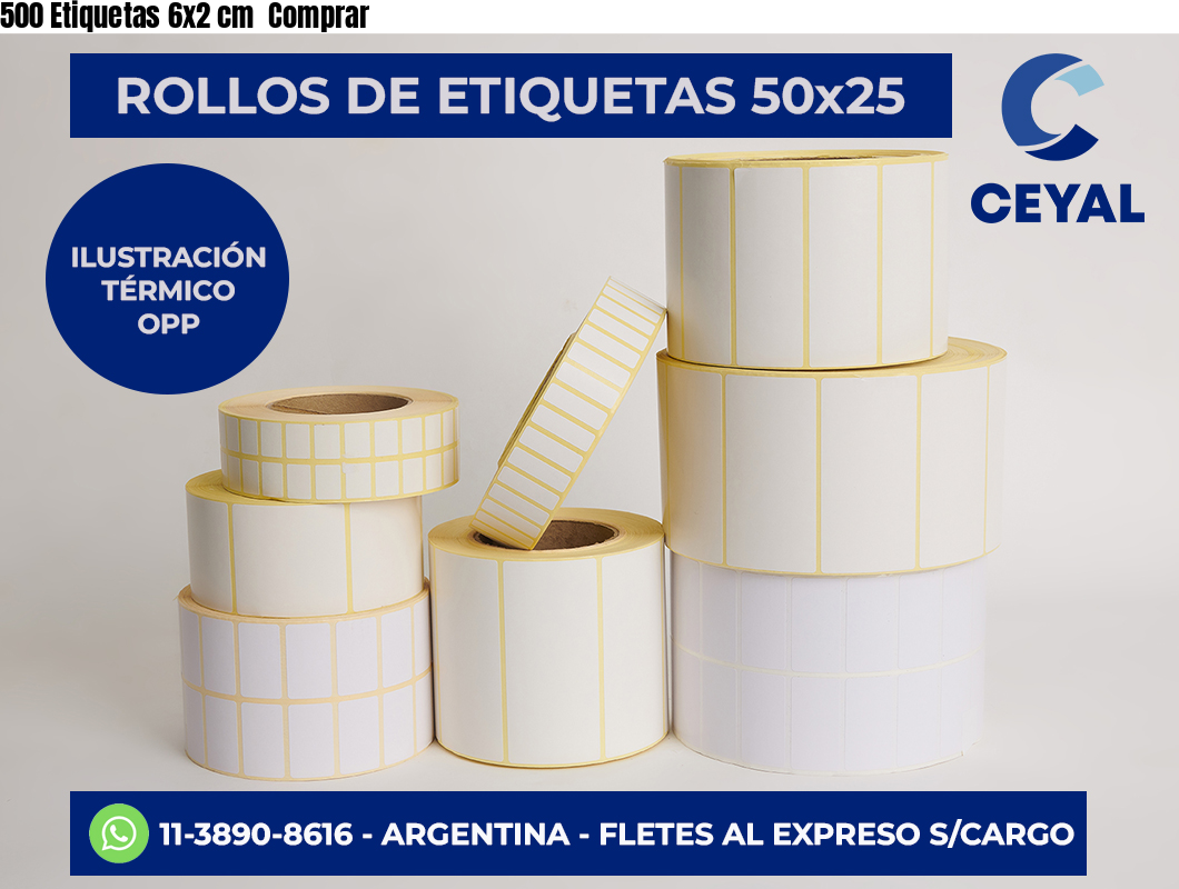 500 Etiquetas 6×2 cm  Comprar
