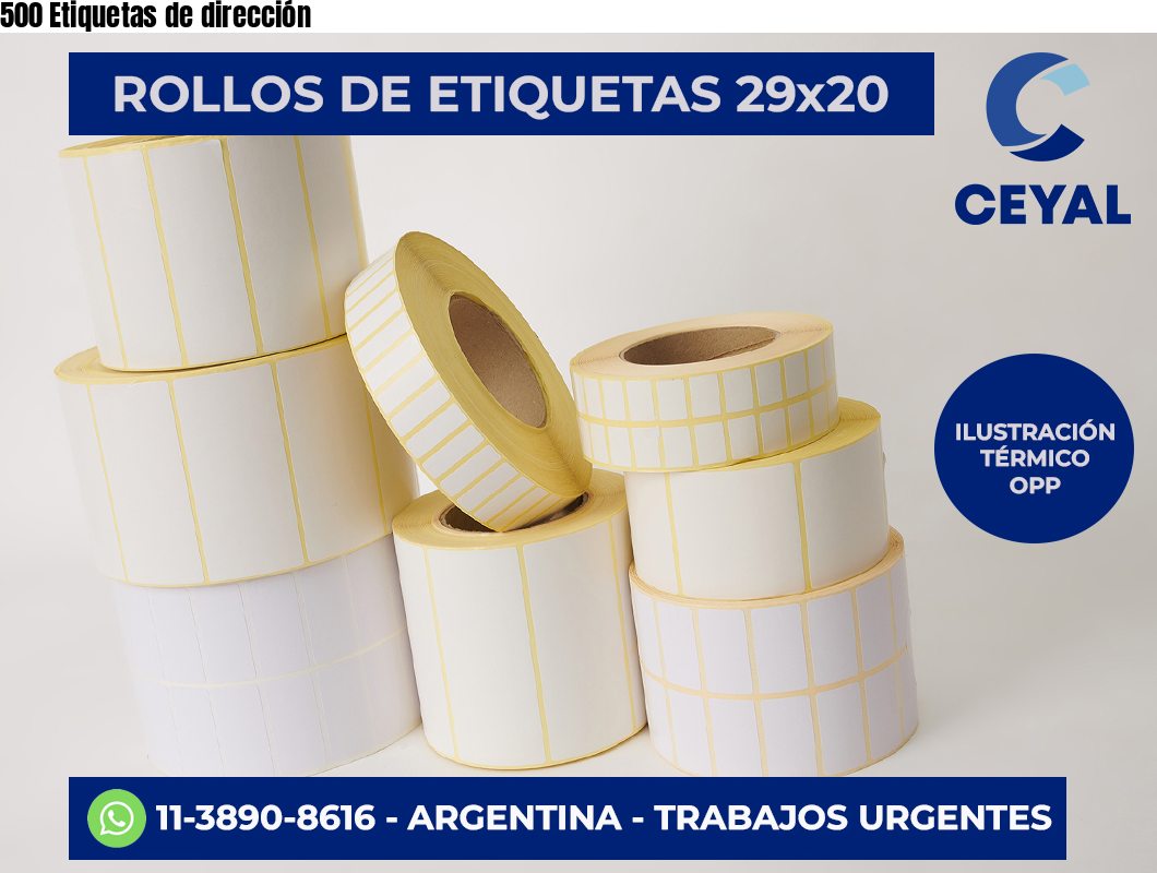 500 Etiquetas de dirección