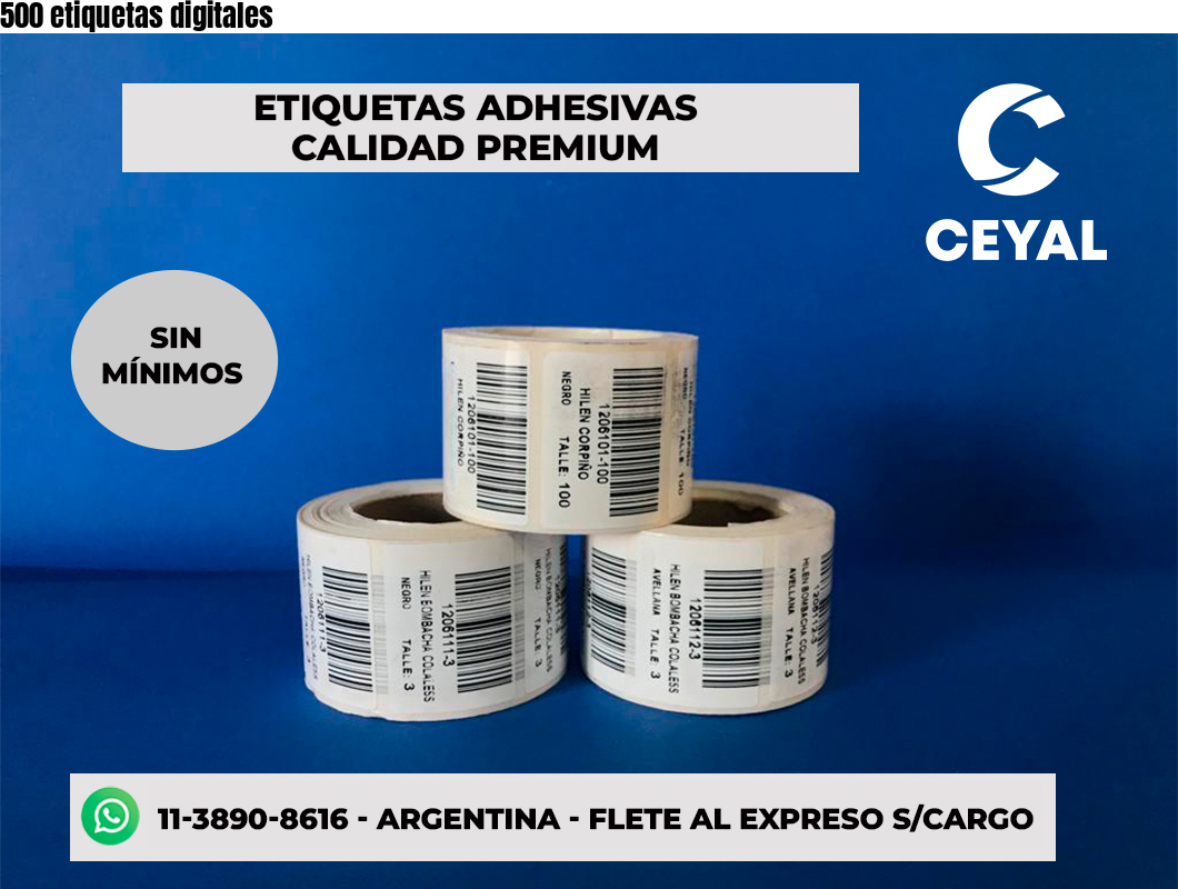 500 etiquetas digitales