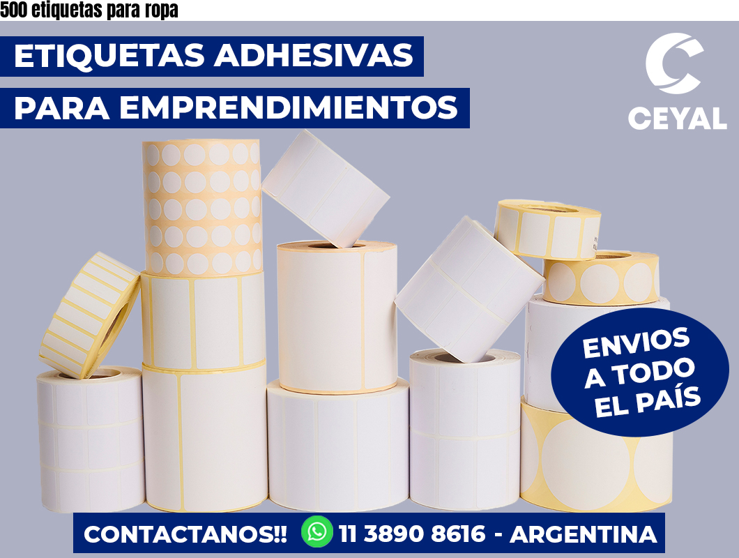 500 etiquetas para ropa