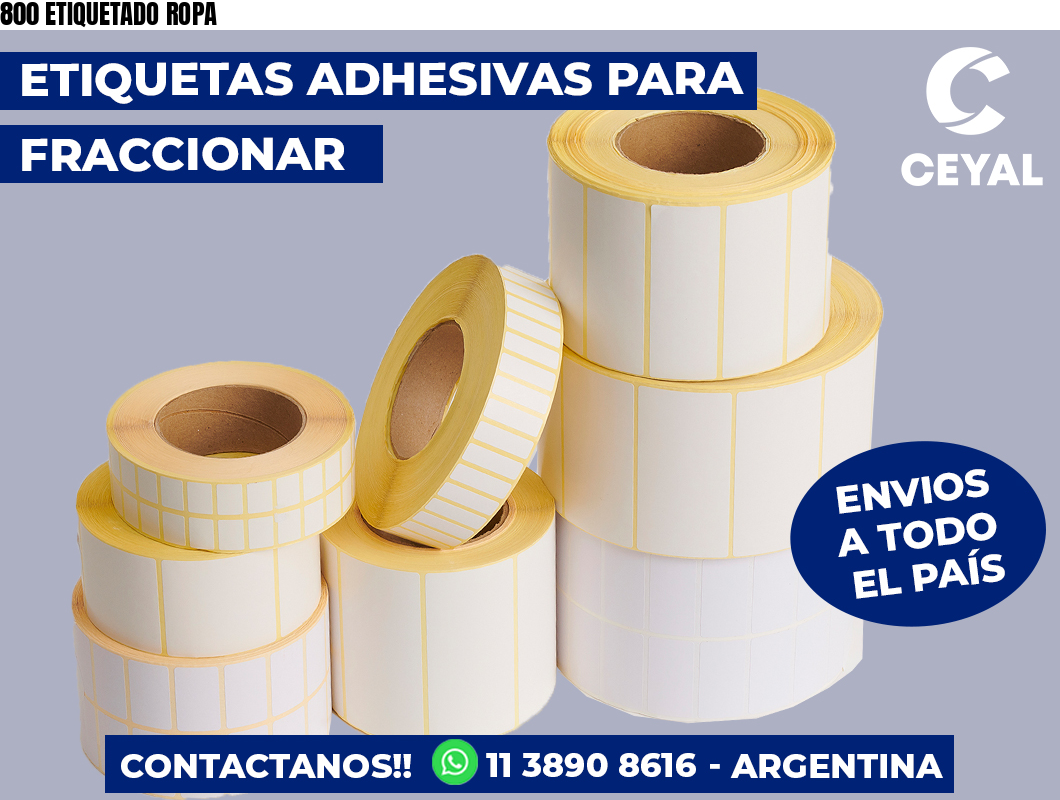 800 ETIQUETADO ROPA