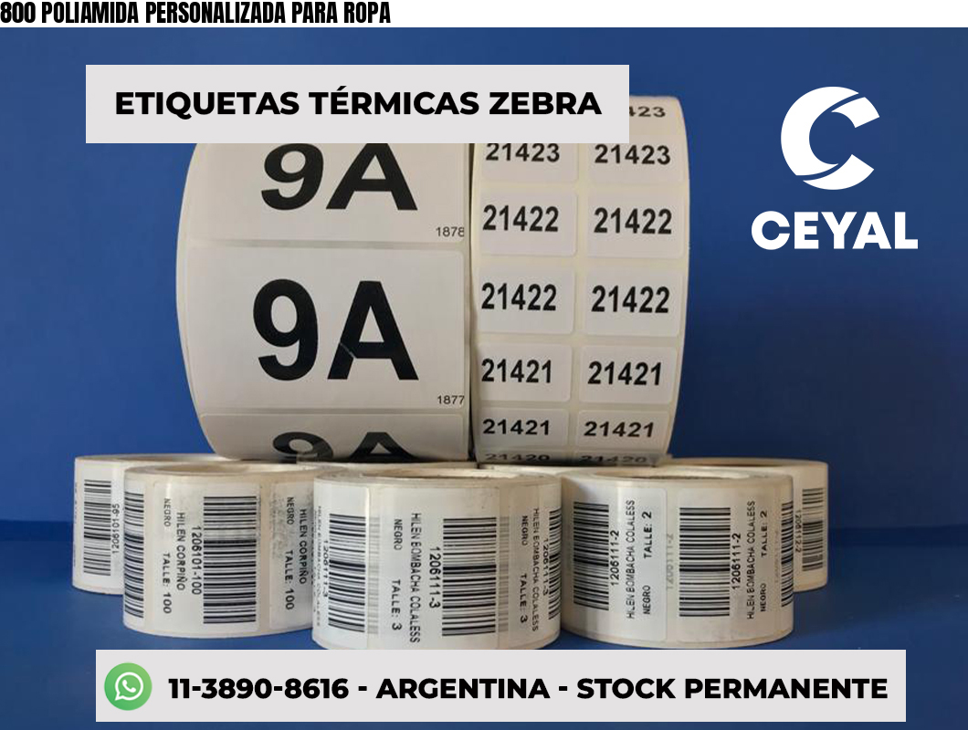 800 POLIAMIDA PERSONALIZADA PARA ROPA