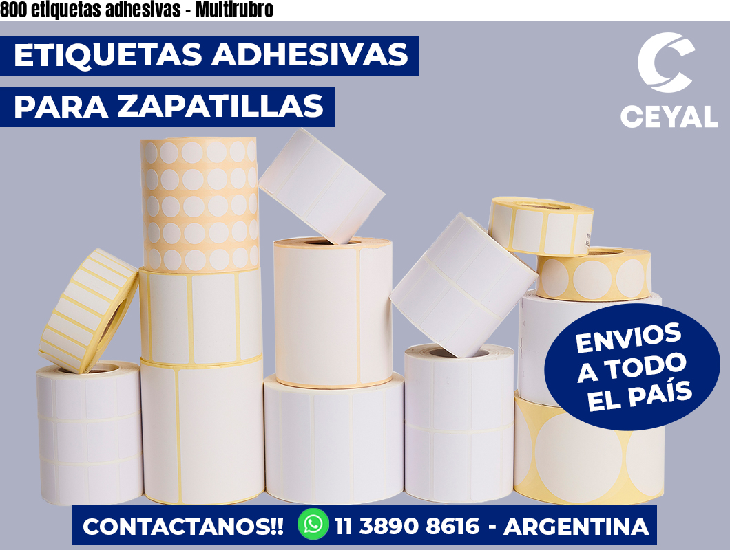 800 etiquetas adhesivas - Multirubro