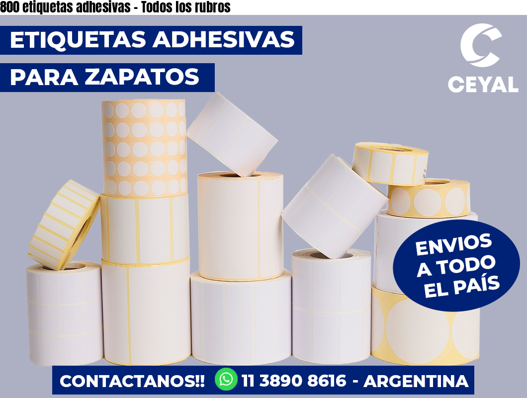 800 etiquetas adhesivas - Todos los rubros
