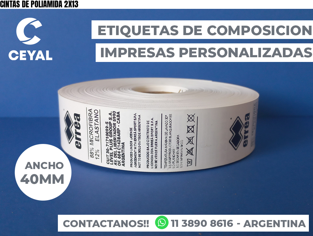 CINTAS DE POLIAMIDA 2X13