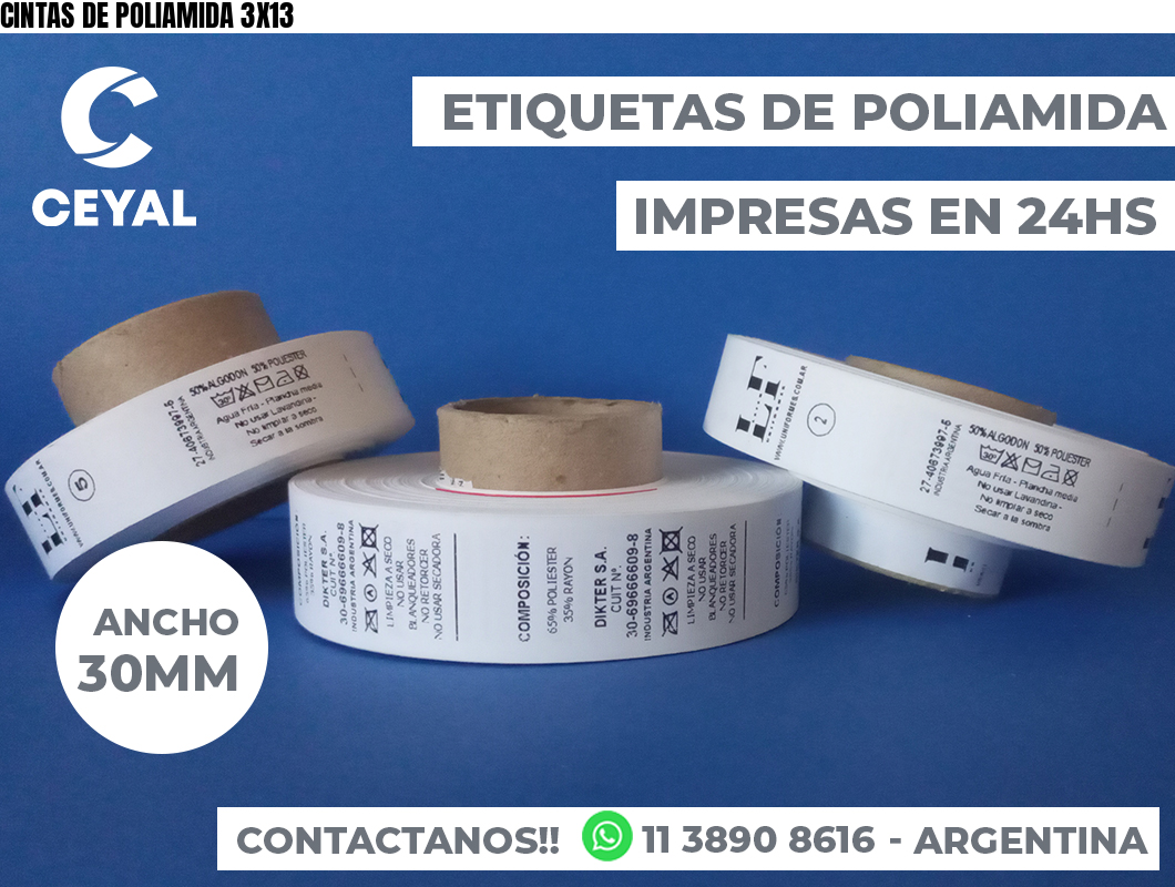 CINTAS DE POLIAMIDA 3X13