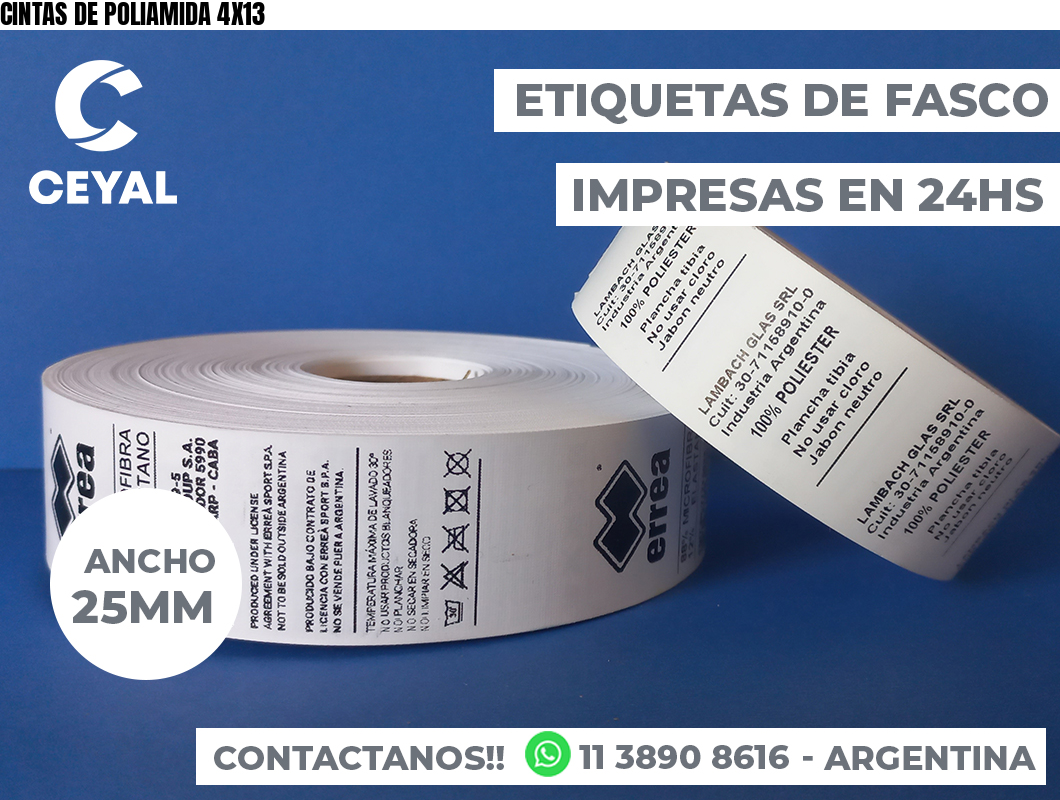 CINTAS DE POLIAMIDA 4X13