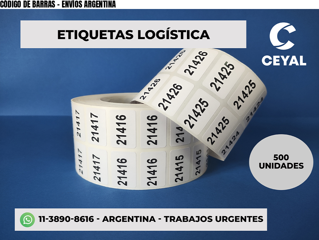 CÓDIGO DE BARRAS - ENVÍOS ARGENTINA