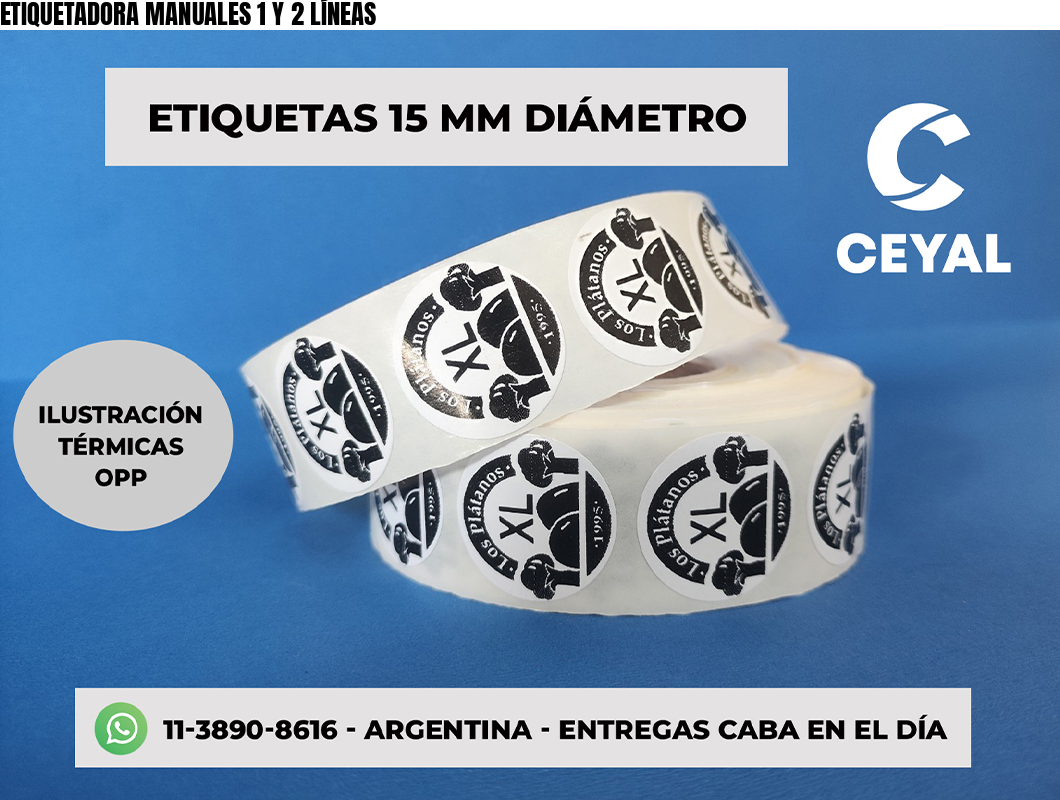 ETIQUETADORA MANUALES 1 Y 2 LÍNEAS