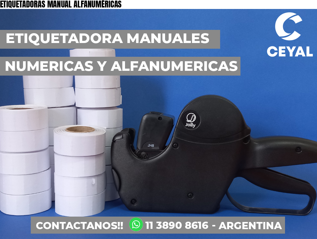 ETIQUETADORAS MANUAL ALFANUMÉRICAS