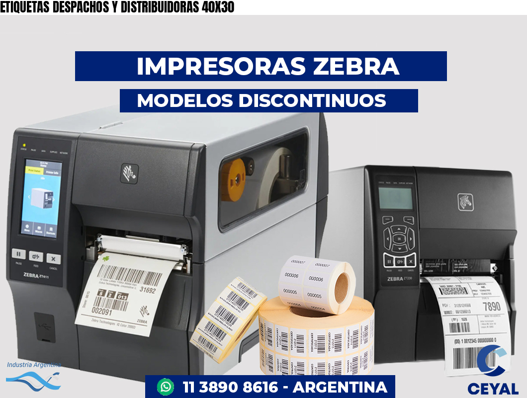 ETIQUETAS DESPACHOS Y DISTRIBUIDORAS 40X30