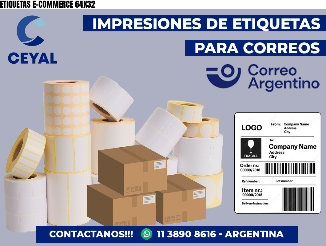 ETIQUETAS E-COMMERCE 64X32