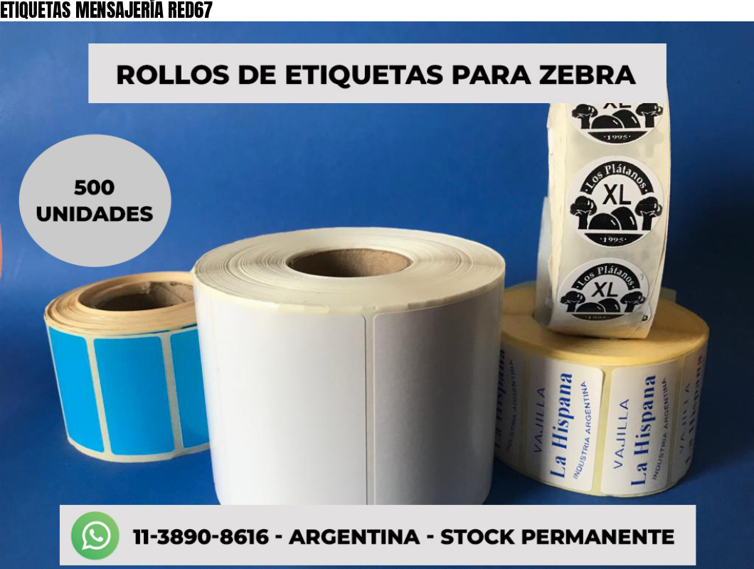 ETIQUETAS MENSAJERÍA RED67