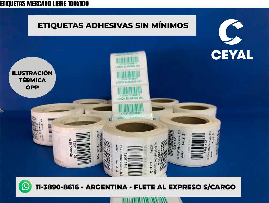 ETIQUETAS MERCADO LIBRE 100x100