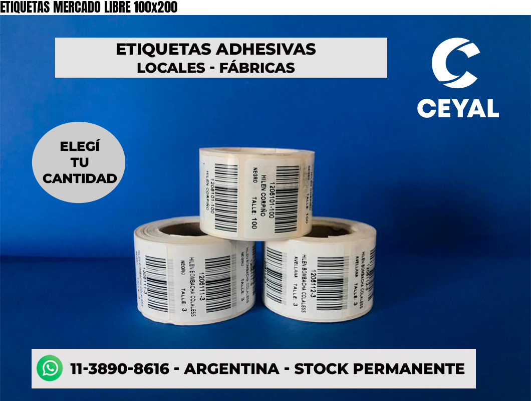 ETIQUETAS MERCADO LIBRE 100x200
