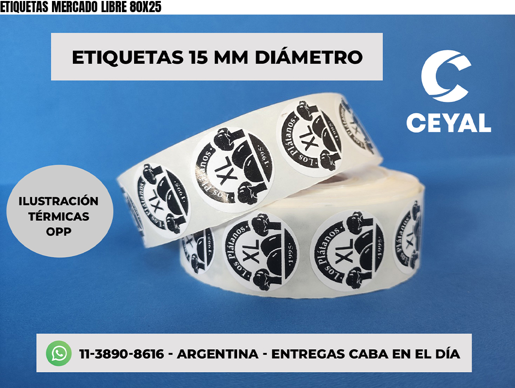 ETIQUETAS MERCADO LIBRE 80X25