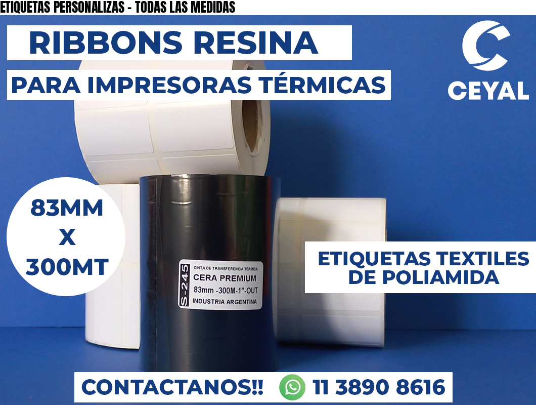 ETIQUETAS PERSONALIZAS - TODAS LAS MEDIDAS