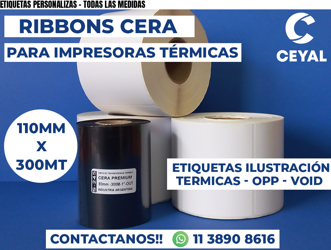 ETIQUETAS PERSONALIZAS - TODAS LAS MEDIDAS