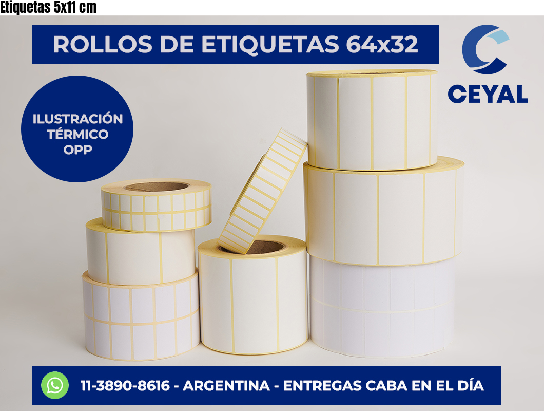 Etiquetas 5×11 cm