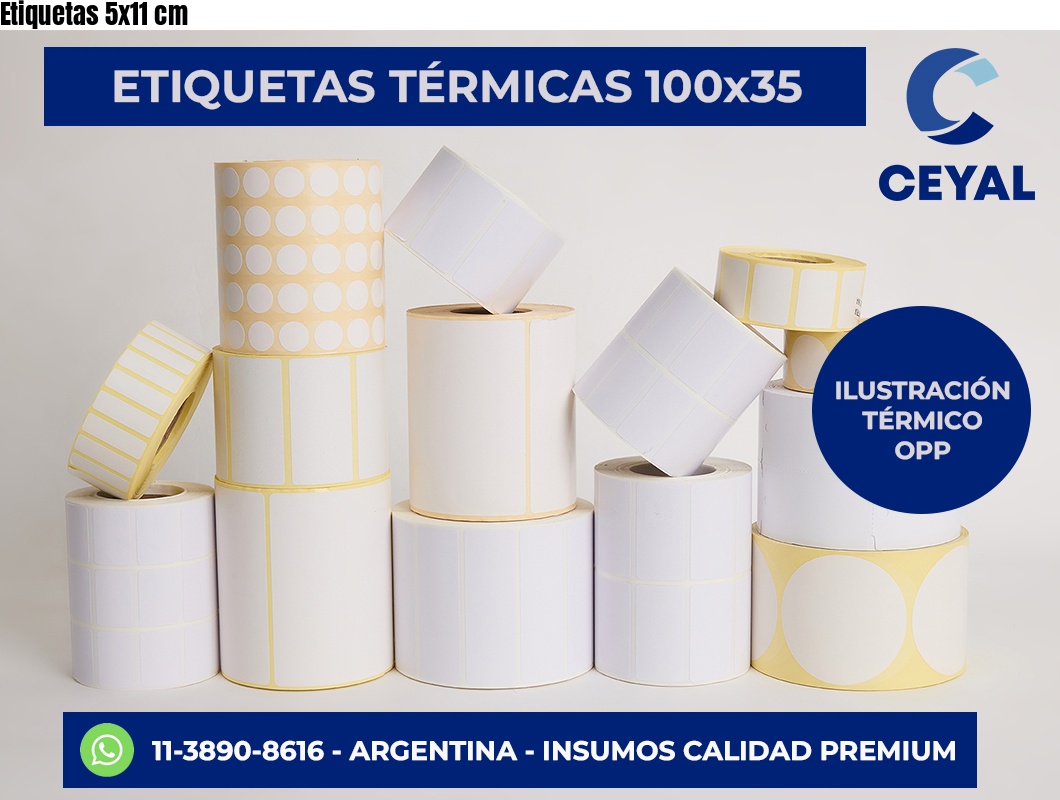 Etiquetas 5×11 cm