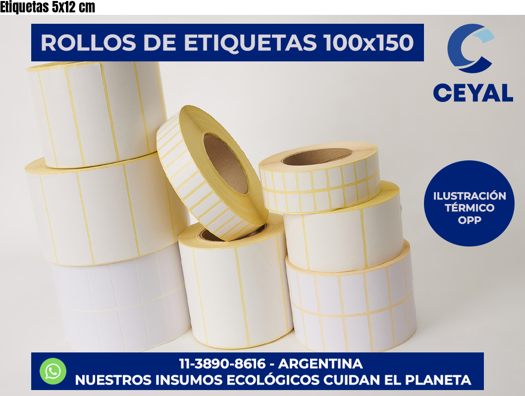 Etiquetas 5×12 cm
