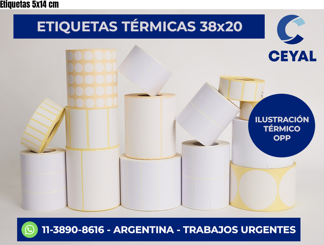 Etiquetas 5×14 cm