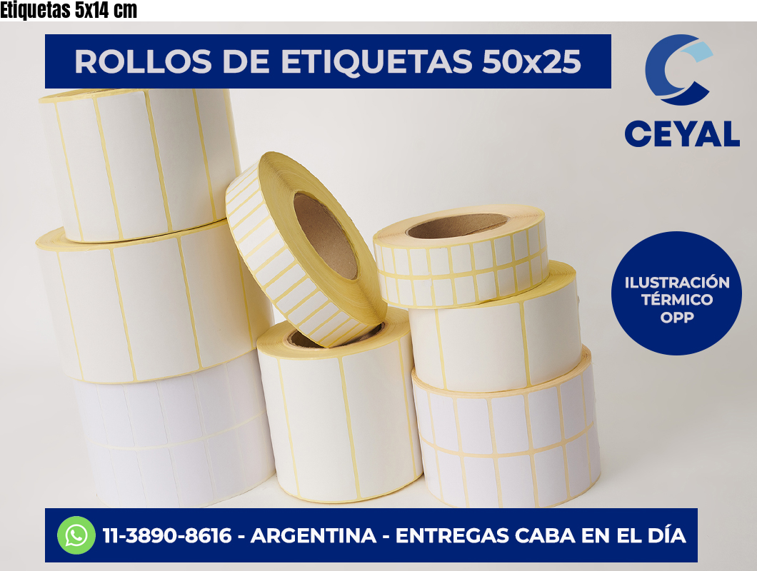 Etiquetas 5×14 cm