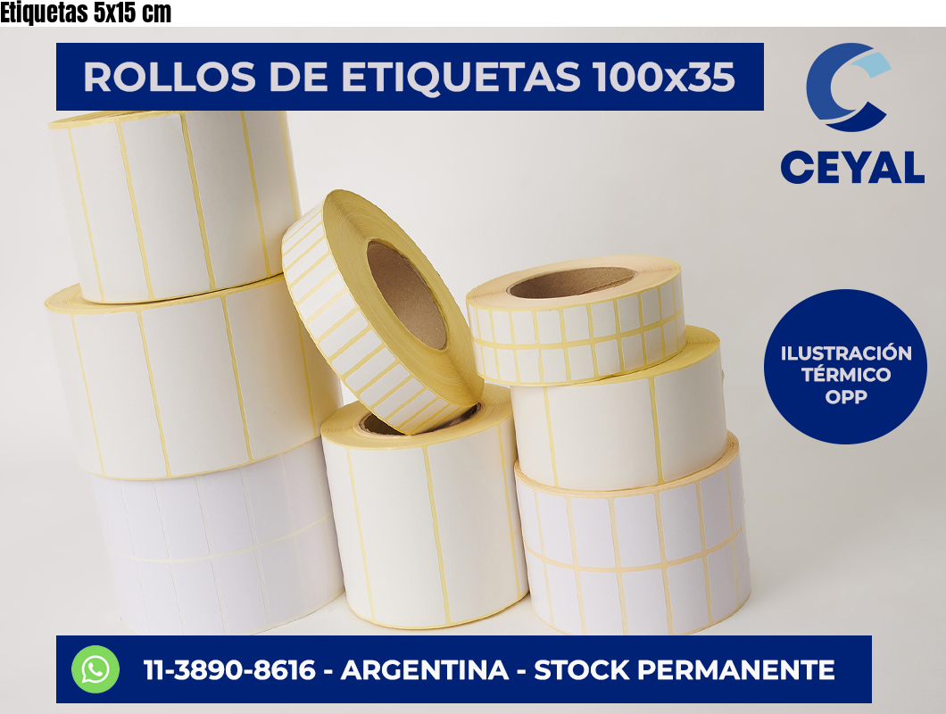 Etiquetas 5×15 cm