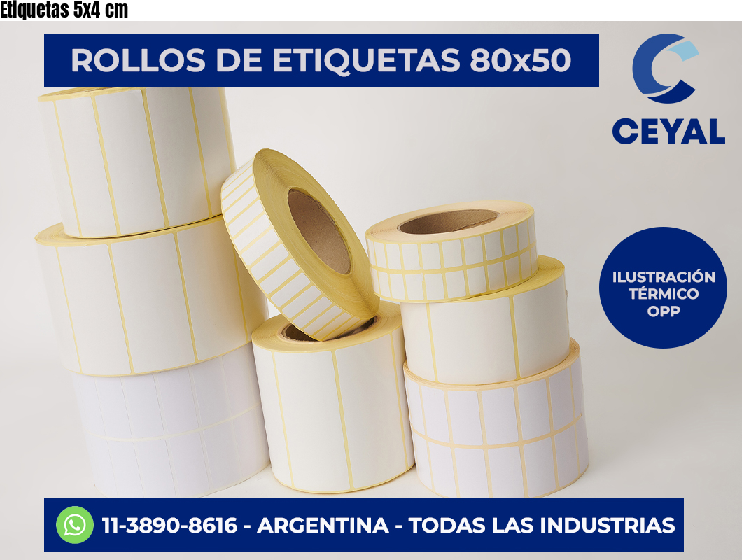 Etiquetas 5×4 cm