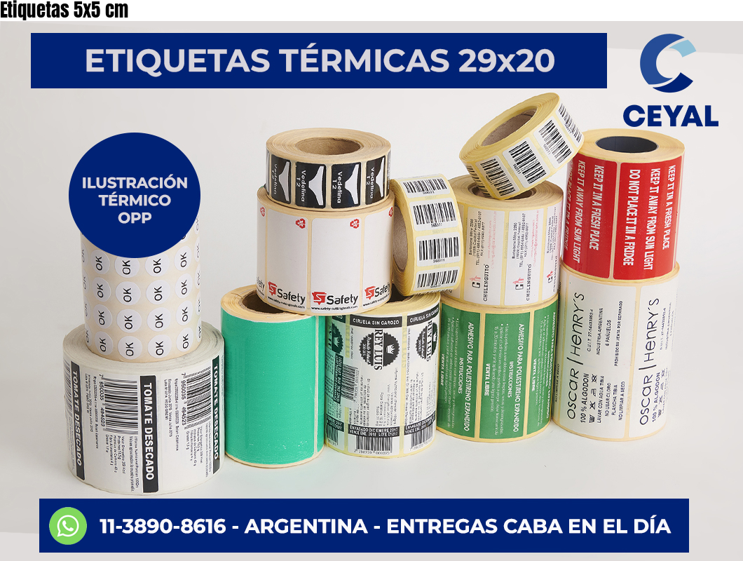 Etiquetas 5×5 cm
