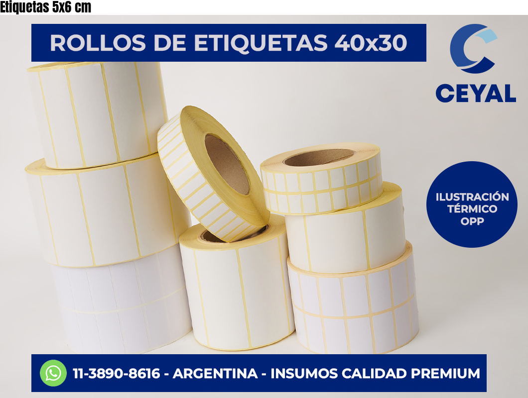 Etiquetas 5×6 cm