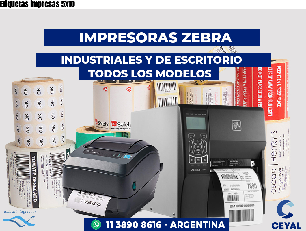 Etiquetas impresas 5x10