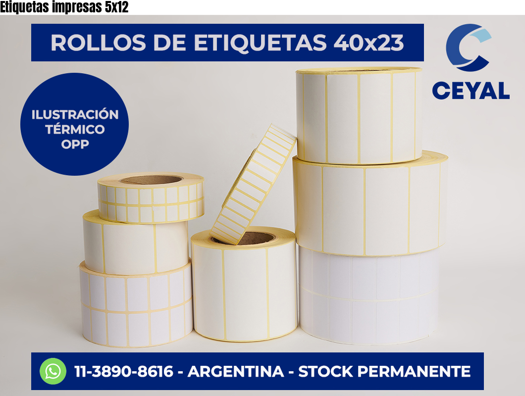 Etiquetas impresas 5×12