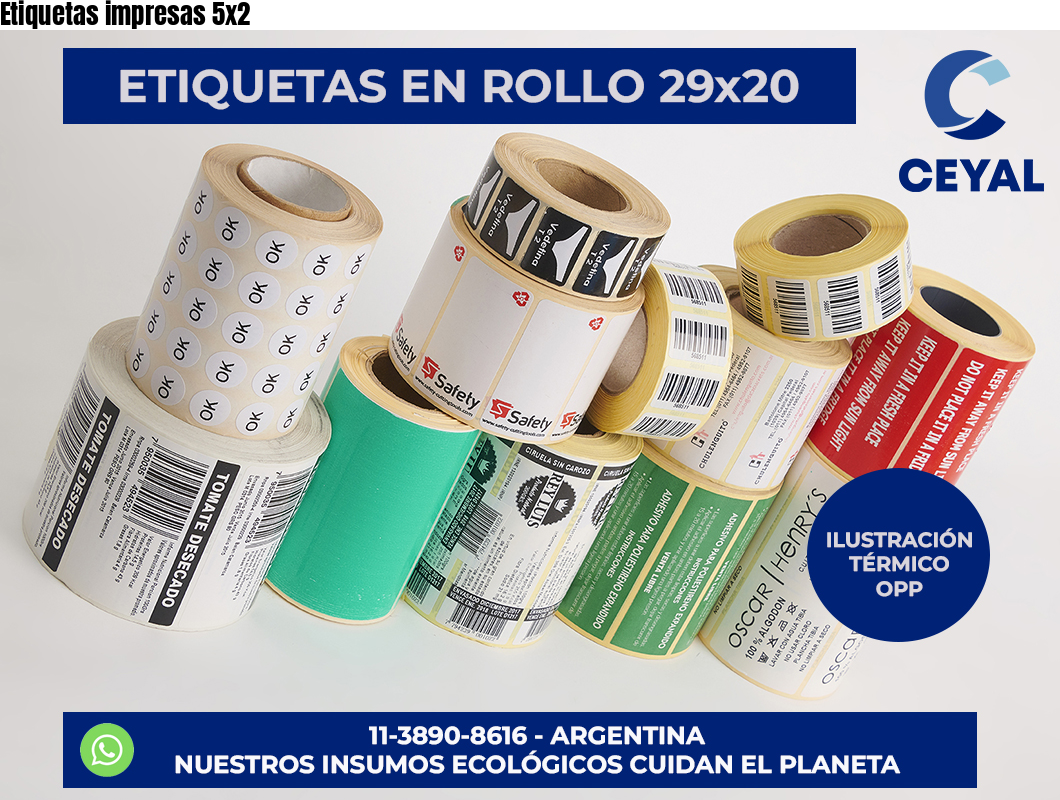 Etiquetas impresas 5×2